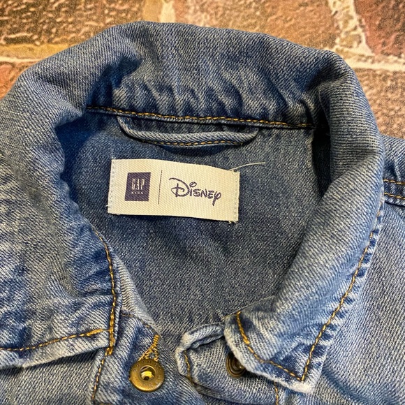 EUC Big Girls Gap Disney Denim Jacket SZ L W/ Mickey Mouse Embroidered - Picture 4 of 6
